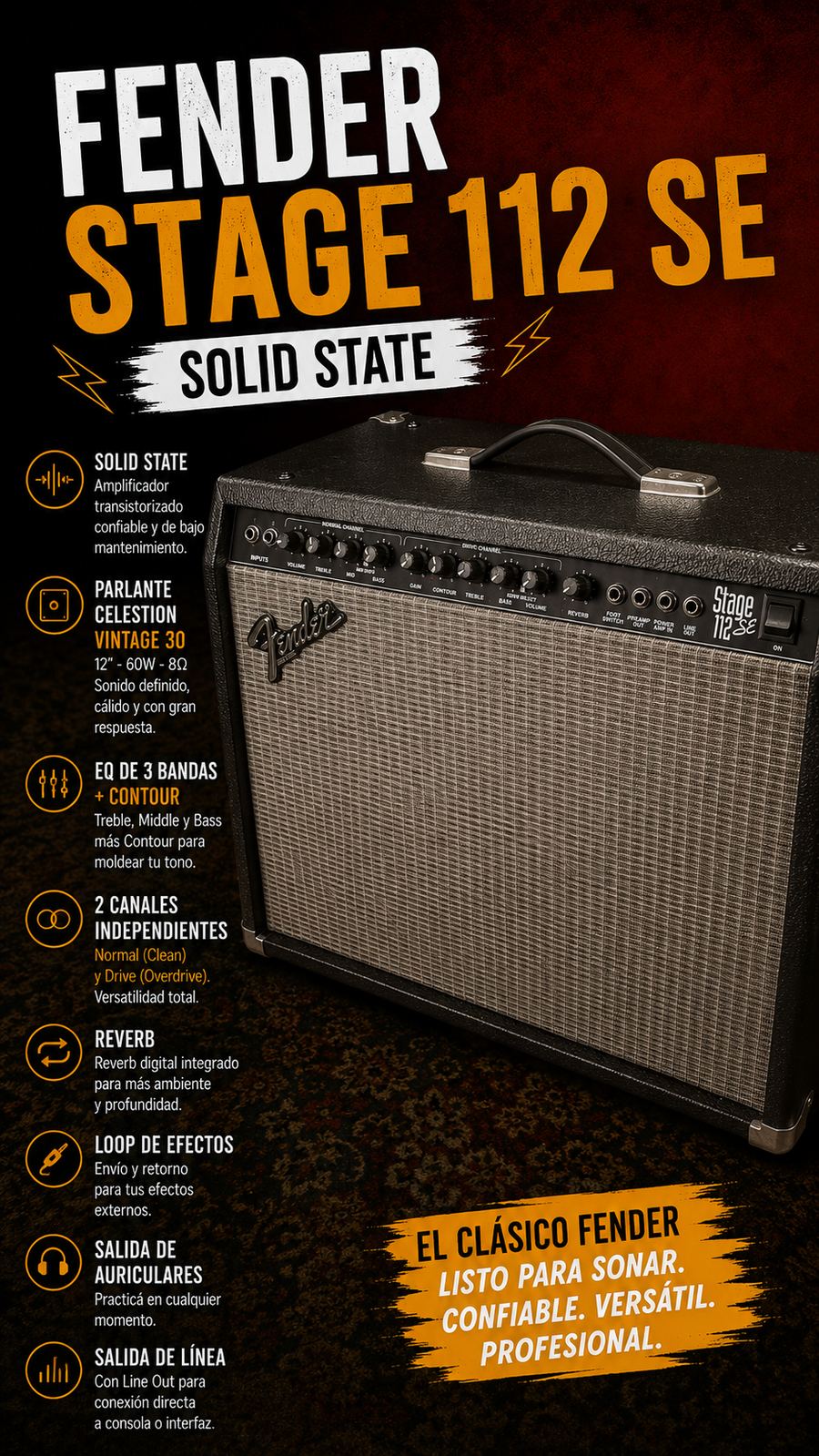 Amplificador Fender Stage 112 SE